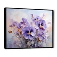 thumbnail image 2 of Designart "Abundance Of Purple Pansies II" Pansies Floater Framed Wall Decor, 2 of 5