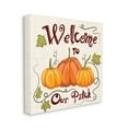 thumbnail image 4 of Stupell Industries Whimsical Fall Welcome Pumpkins Inspirational Painting Gallery Wrapped Canvas Art Print Wall Art, 36 x 36, 4 of 8