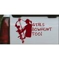thumbnail image 1 of Girls Bow Hunt Too Car or Truck Window Decal Sticker, 1 of 1