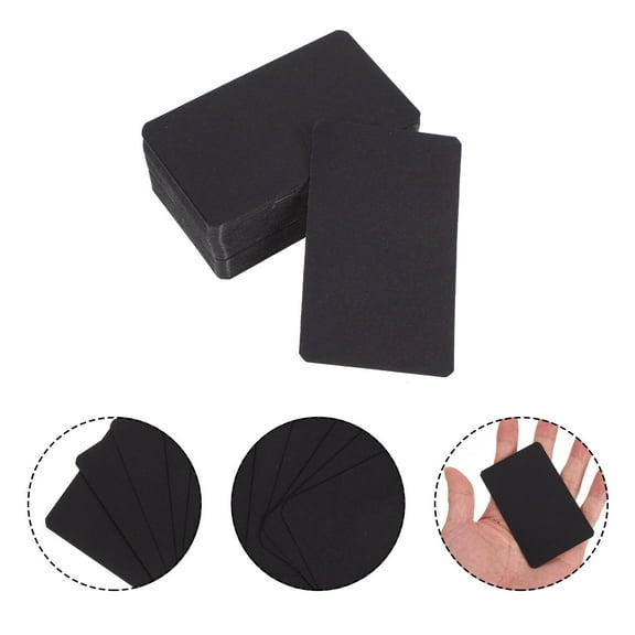 200Pcs Little Cards Black Rectangular For Diy And Gifting 8.3X3.3In