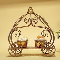 BalsaCircle 11" Gold Cinderella Carriage Stand Centerpiece Wedding Birthday Party Decorations