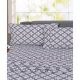 thumbnail image 1 of Highland Collection Printed 300 Thread Count Cotton Rich sheet Full Set Powder Blue Pin Stripe, 1 of 4
