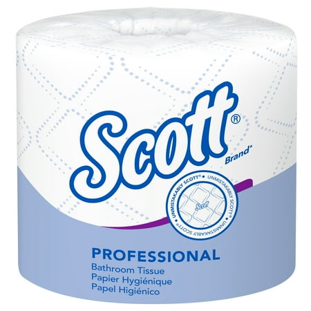 Scott Standard Roll Bathroom Tissue 2 Ply - 4 x 4.10 - 550 Sheets/Roll - White - Absorbent - 80 / Carton