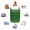 thumbnail image 4 of Daiia American Football Field1 Round Laundry Basket with Handles Thickened Waterproof Circular hamper,Dirty Clothes Storage Basket for Bedroom,Bathroom,College Dorm-Small, 4 of 6
