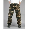 thumbnail image 4 of Antqov Cargo Pants for Men, Camouflage Zipper Straight Work Pants with Multiple Pockets, Outdoor Hiking Comfortable Waterproof Tactical Pants, 4 of 4