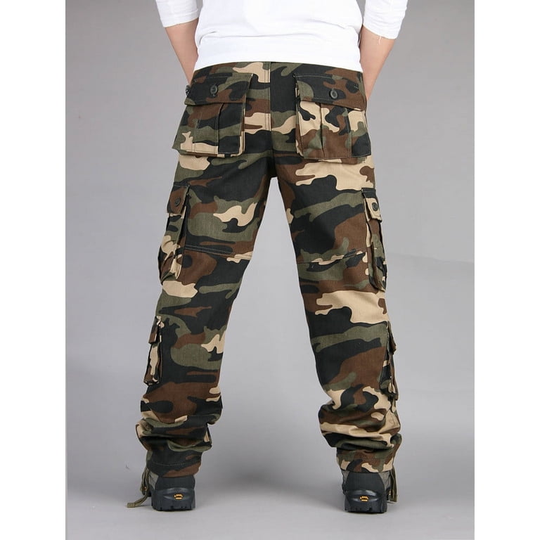 Aimik Hanes Mens Relaxed-Fit Cargo Pants Big and Tall Multi Pocket
