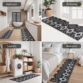 thumbnail image 5 of Black Geometric Pattern Kitchen Rugs Sets Of 3,Kitchen Runner Rugs Non Skid Washable,Decorative Kitchen Floor Mats for Kitchen,Sink,Laundry,17"x30"+ 17"x47" + 17"x59", 5 of 6