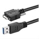 thumbnail image 1 of Cable de Extensión USB 3.0 Tipo A Macho A Micro-B Macho para Cámara, Cable USB 3.0 AM/Micro-B con Tornillos de Bloqueo, 1,5 M, 1 of 5