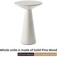 thumbnail image 4 of YEXJ Farmhouse Pedestal Small End Table Round Martini Table Wood Plant Stand Rustic Drink Table for Small Space Living Room, Bedroom, White, 4 of 10