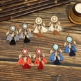 thumbnail image 3 of Pendientes de estilo étnico con borlas largas, personalidad y temperamento, pendientes Joker, gancho para la oreja de hoja dorada de estilo chino Características étnicas, 3 of 6