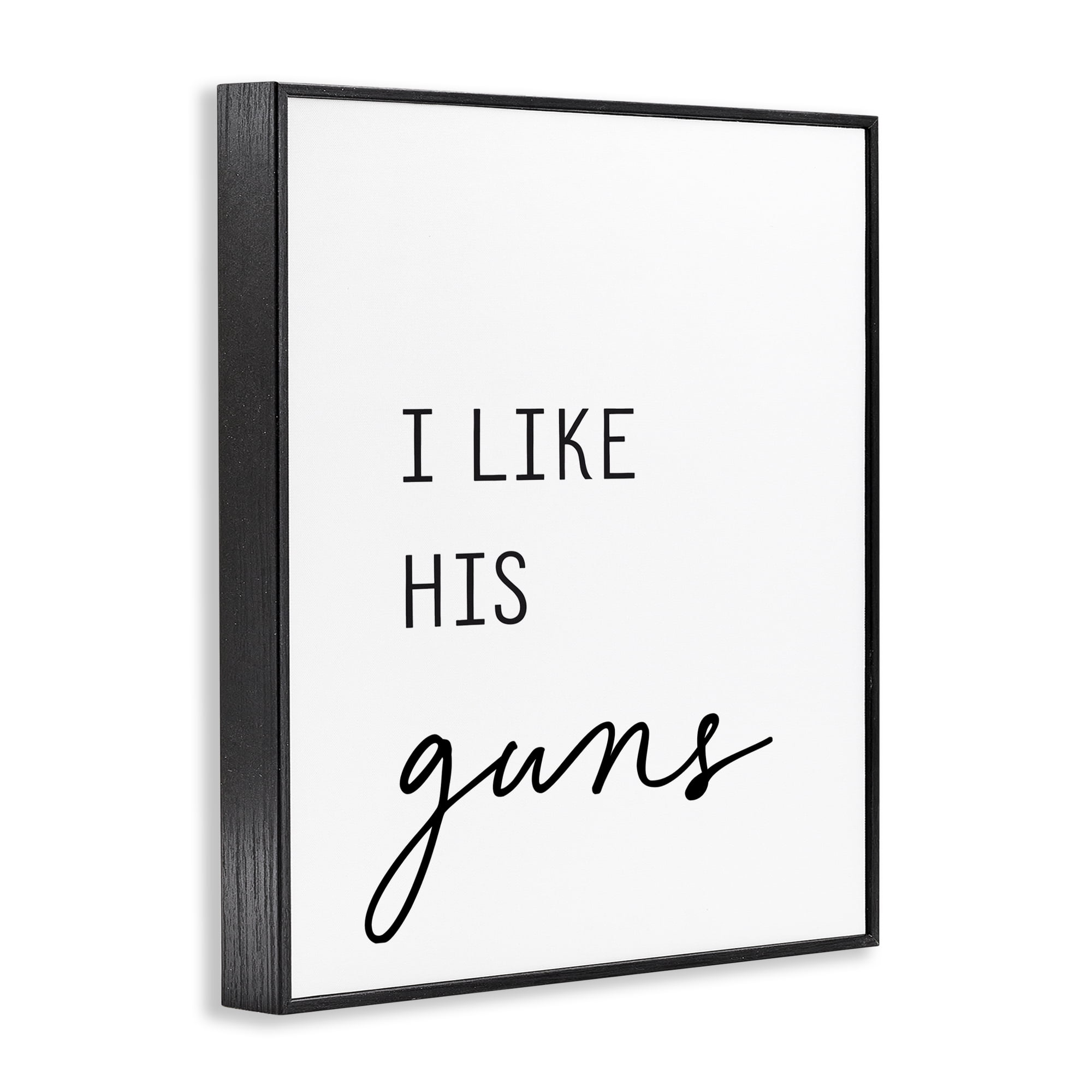 Like His Guns Black Framed Giclee Art, design by Lettered and Lined
