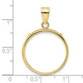 thumbnail image 2 of FJC Finejewelers 14 kt Yellow Gold Polished 20.2mm Prong Coin Bezel Pendant, 2 of 6