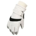 thumbnail image 2 of Bmisegm Kids Ski Snow Gloves Windproof Boys Outdoor Skating Ski Girls Snowboarding Boys Girls Winter Gloves Waterproof Mittens White, 2 of 7