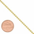 thumbnail image 2 of 2.3mm 14k Yellow Gold Plated Military Ball Chain Necklace, 22 inches + Gift Box, 2 of 7