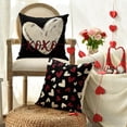 thumbnail image 2 of I Love U XOXO Valentine Hearts Stripes Throw Pillow Covers, 16 x 16 Inch Love Wedding Black Cushion Case Decoration for Sofa Couch Set of 4, 2 of 6