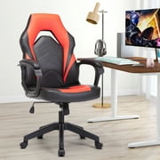 Gaming Chair Ergonomic Office Chair Desk Chair Executive Bonded Leather Computer Chair in Red