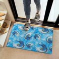 thumbnail image 2 of Blue Gold Marble Pattern Door Rugs,Washable Non Slip Door Mats Indoor,Decorative Door Mats,Entry Mat Indoor for Entrance,Bedroom,Kitchen,Bathroom,16"x24", 2 of 6