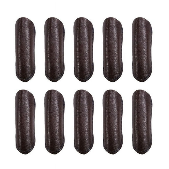 10PCS Leather Finger Protector Finger Thimble Guards Tools for Hand Craft Jewelry Making,Half Pack Brown