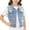 Blue, variant on YUANxueke Girls Denim Vest Lace Trim Sleeveless Collared Waistcoat Top Casual Jean Jacket with Pockets for 18M-14Y
