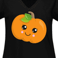 thumbnail image 4 of Inktastic Halloween Pumpkin, Smiling Pumpkin, Trick or Treat Women's Plus Size V-Neck T-Shirt, 4 of 5