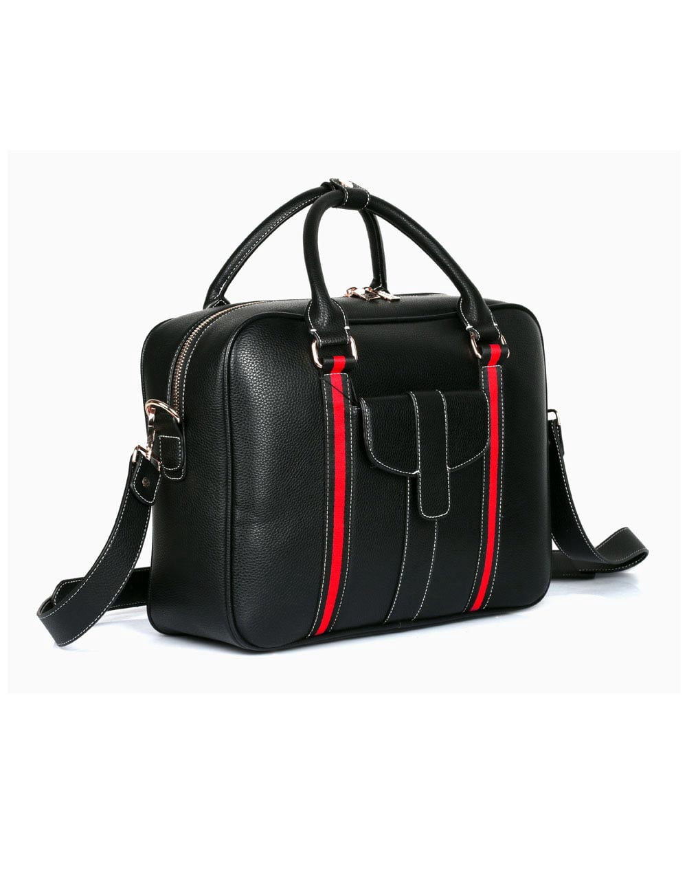 Karla Hanson Men's Professional & Travel Briefcase - Black /Red