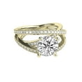 thumbnail image 2 of D-F VS 8.50MM Moissanite Engagement Ring With Diamonds (1.9 ct Moissanite Weight, 2.7 ctw dew) Multi Band 3 bands 14K Gold, 2 of 3