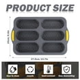 thumbnail image 2 of 6 Cavity Silicone Loaf Pan, Nonstick Heat Resistant,Ideal for Baking Sub Rolls, Hoagie Bread, and More, Send Goods from Local Warehouse, 2 of 6