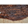 thumbnail image 4 of 4' X 5' Brown and White Cowhide Animal Print Power Loom Area Rug, 4 of 8