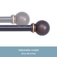 thumbnail image 4 of Chelsea 28-48 in. Decorative Curtain Rod & Holdback Set, 5/8 in. Diameter, 4 of 6
