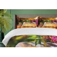 thumbnail image 4 of Ambesonne Spa Duvet Cover Sets, Romantic Garden, 2-King, Purple White and Green, 4 of 6
