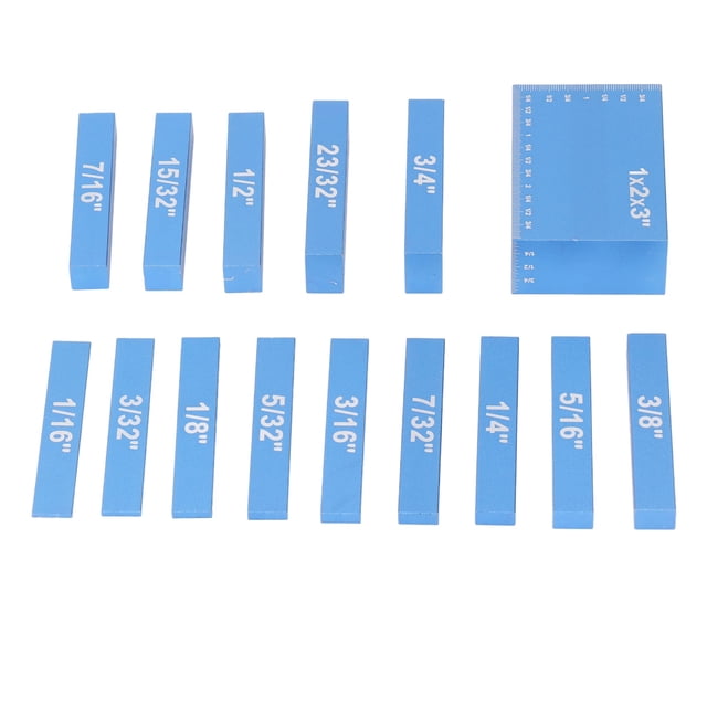 Height Gauge Set, Easy To Read Setup Blocks 0.001 Accuracy 15Pcs Robust for Woodworking