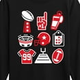 thumbnail image 3 of Instant Message - Football Icons - Toddler & Youth Long Sleeve Graphic T-Shirt, 3 of 6