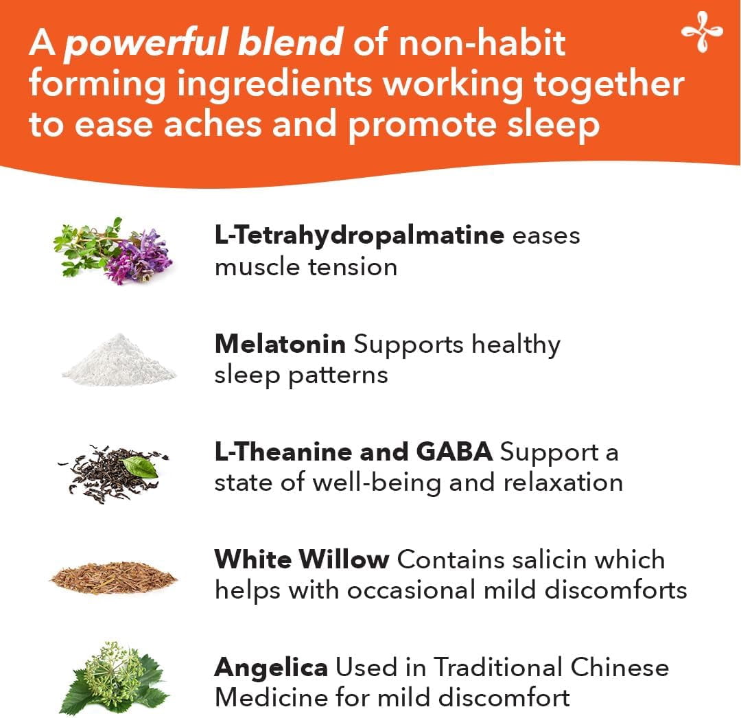 LifeSeasons Relieve-R PM - Eases Nighttime Aches & Discomfort - Relaxes Muscles - Calms The Nervous System - Supports Natural Sleep Cycles & Non Habit Forming - 46 Capsules