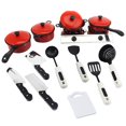 thumbnail image 1 of ¡Oferta! Juego de comida para cortar y utensilios de cocina de imitación para niños, con ollas, sartenes y utensilios realistas, juego de accesorios de cocina de juguete para niños y niñas de 2 a 6, 1 of 8