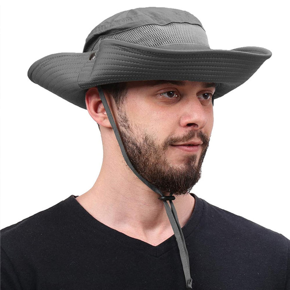 HARGLESMAN Men Sun Hat Sun Protection Wide Brim Bucket Hat