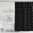 thumbnail image 4 of Black Morocco Waterproof Fabric Shower Curtain,Geometric Leaf Diamond Lattice Abstract Waterproof Fabric Shower Curtain for Bathroom Curtains Bathtubs Shower Curtains with 12 Hooks Small 36x72in, 4 of 8
