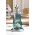 thumbnail image 2 of Zingz & Thingz Lighthouse Candle Lantern - 9.5" - Blue and Silver, 2 of 3