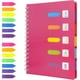 thumbnail image 1 of A5 Subject Spiral Notebook with 2Pcs Index Tabs, WireBound Notebook with 5 Colored Dividers, A5 Notepad, Plastic Cover Lined Page Journal (Pink), 1 of 4