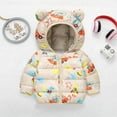 thumbnail image 4 of Esaierr Newborn Baby Boys Girls Down Jacket Long Sleeve Down Coats,Toddler Kids Boys Girls Printing Down Jacket,Zipper Winter Coats,Spring Fall Winter Short Casual Jacket for 9M-5Y, 4 of 6