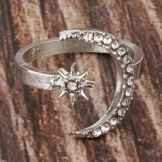 Anillo de Estrella Hugo de cristal de media moda