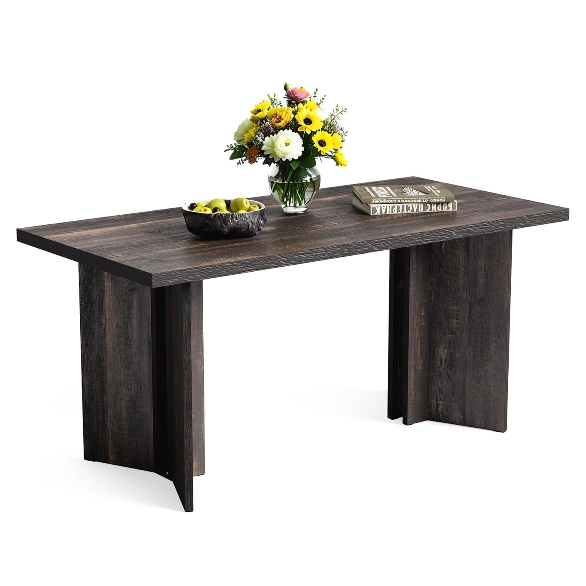 MAYEERTY 63 Inch Farmhouse Kitchen Table Multi-Use Desk with 300lbs Capacity & Easy Assembly