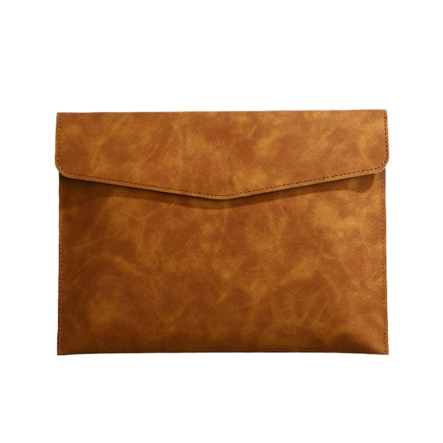 JASKFLY Leather Briefcase 1 Pack Imitation Leather Document Holder Large Capacity File Folder