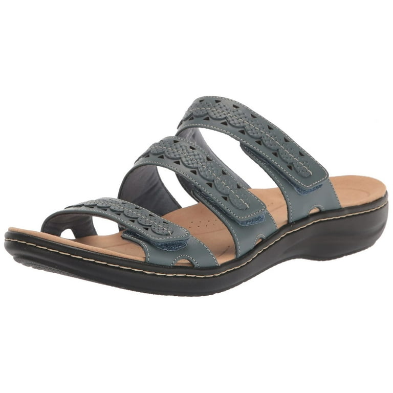 Clarks ladies outlet flat black sandals