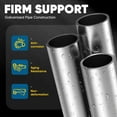 thumbnail image 5 of Quictent 10x20 ft Heavy Duty Carport Canopy Galvanized Car Tent Outdoor Garage Boat Shelter with Reinforced Structure, No Sidewall - Grey, 5 of 7