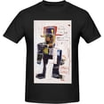 thumbnail image 4 of Jean Michel Basquiat Men's T Shirt Cotton Tee Basic Short Sleeve Crewneck Shirt Tops Black, 4 of 5