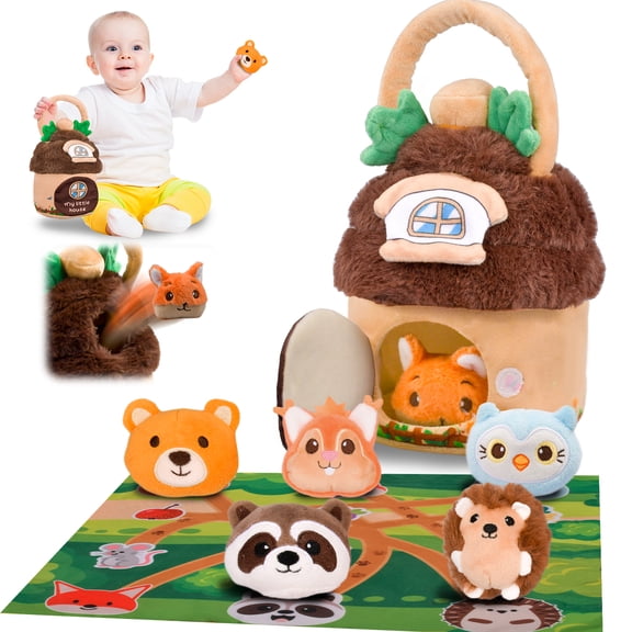 Willingheart Baby Toys 6-12 Months - Enchanted Forest with Stuffed Farm Animals  - Montessori Toys for 6 Month Old Baby 1 Year Old Boy Girl Gifts Toddlers Sensory Toy Christmas Baby Gifts