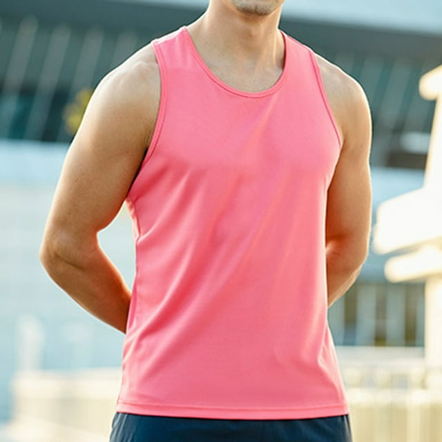 pstuiky Camisetas sin mangas para hombre, Camiseta deportiva informal sin mangas con cuello redondo para hombre Camisas de hombre xl