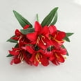 thumbnail image 3 of 7-Head Silk Mini Lily Bouquet, Wedding Decor, Home Décor, 3 of 5