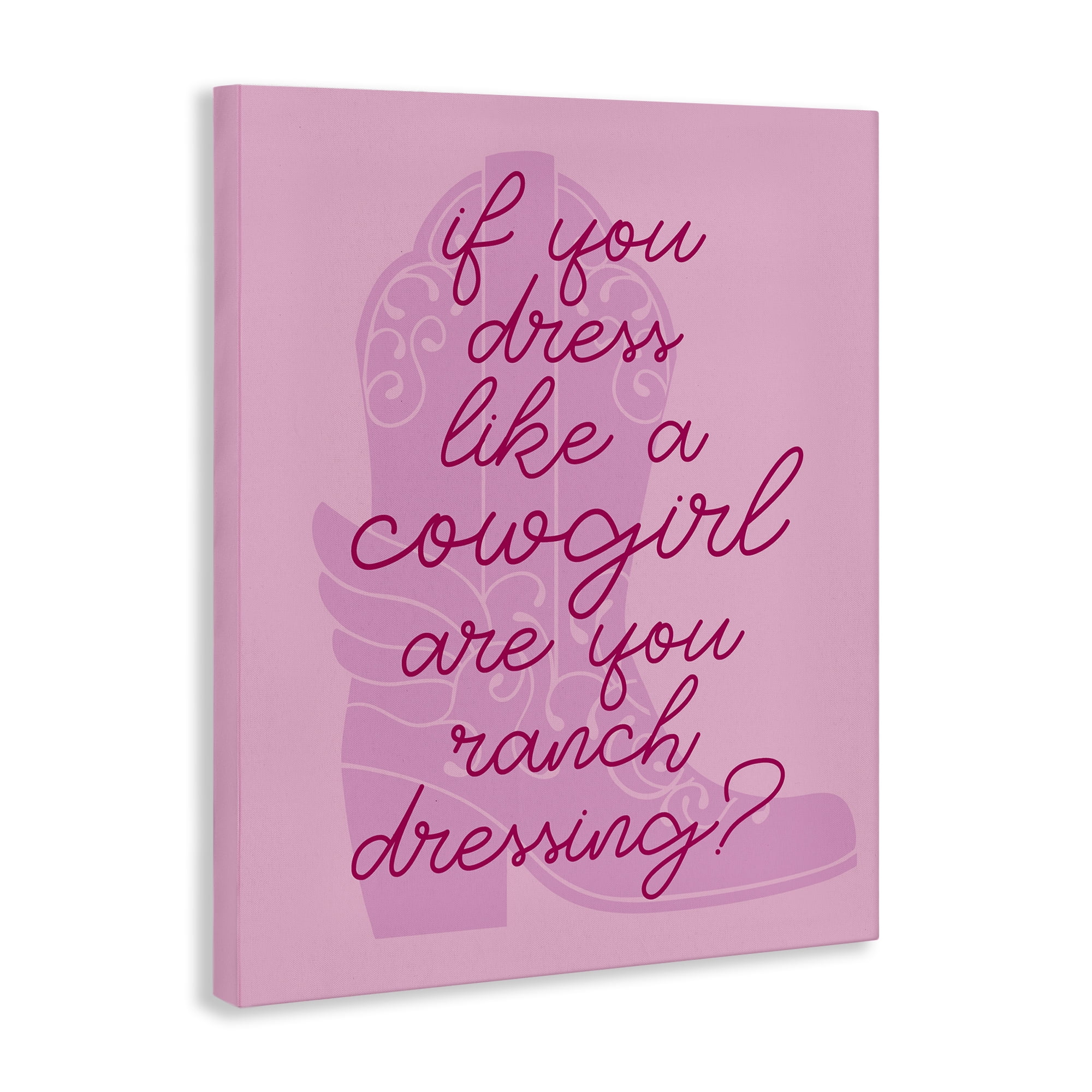 Stupell Industries Dress Like a Cowgirl Beauty & Fashion Painting Gallery Wrapped Canvas Art Print Wall Art, 24 x 30