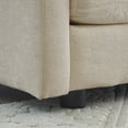thumbnail image 2 of Super Soft U-Shaped Sectional Couch - 6 Seater with 3 Ottomans & 5 Pillows in Beige Chenille, 2 of 9